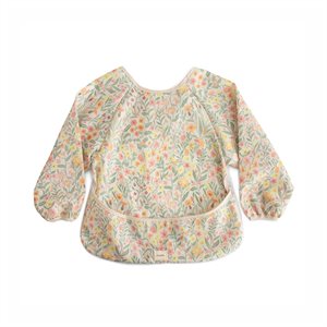 Mushie Long Sleeve Bib​ - Pastel Blooms